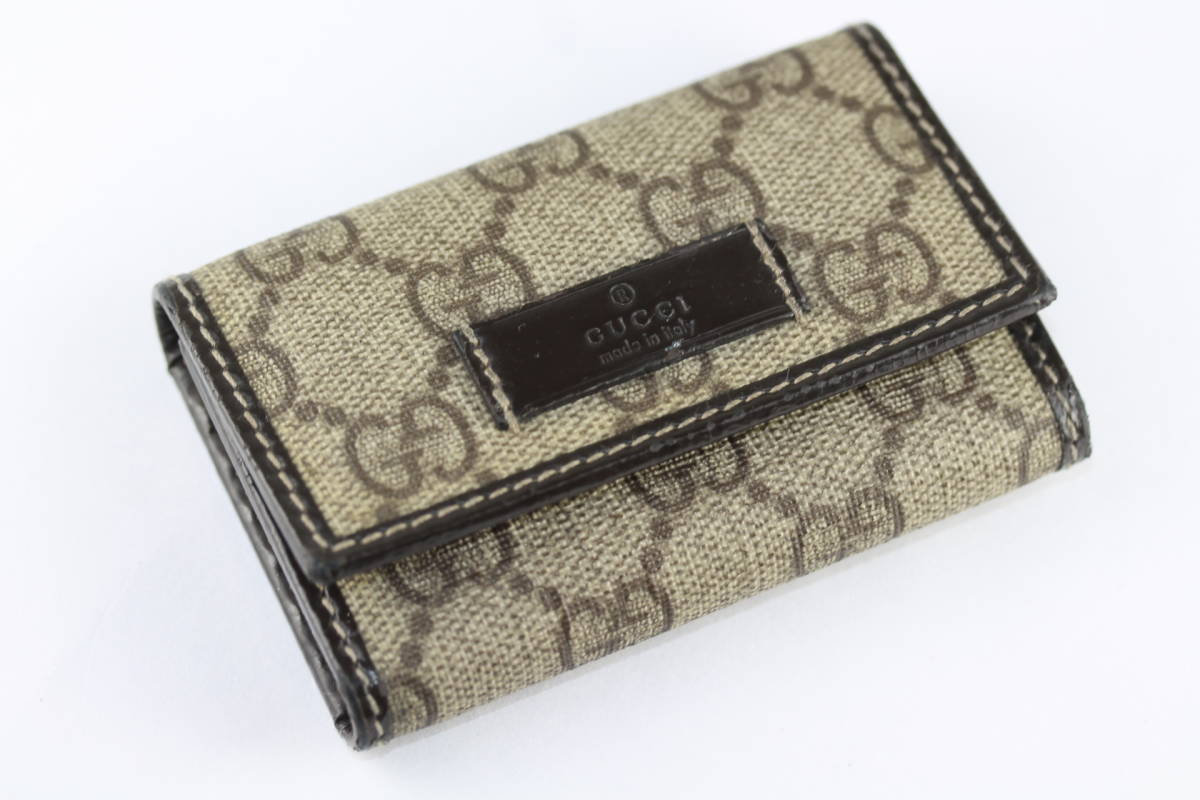 GUCCI グッチ GG柄 6連キーケース 203574 ブラウン GUCCI グッチダブル