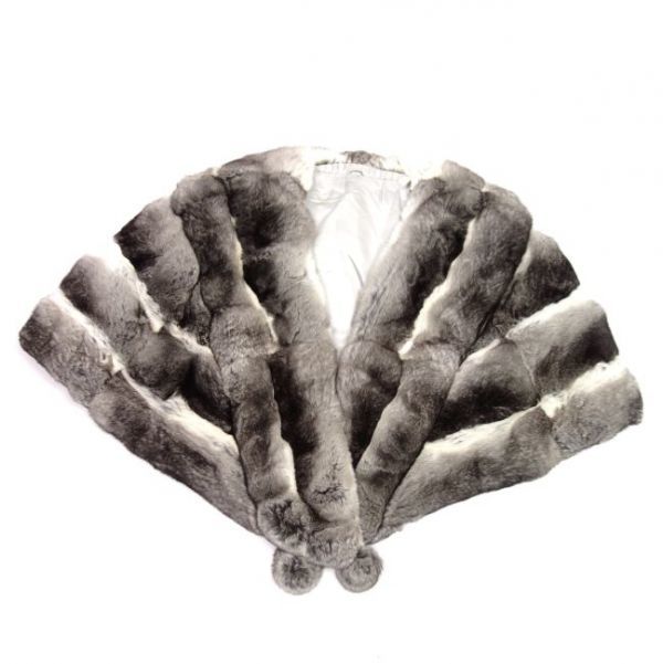 柔らか チンチラファー 毛皮 レディース ケープ ショール アウター