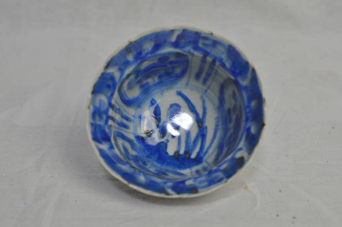 古伊万里 染付 江戸後期 iichi 向付 古伊万里染付芙蓉手向