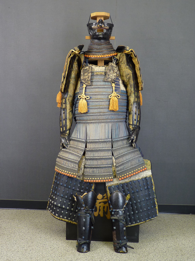 甲冑 等身大 | 武具 鎧 具足 URA]等身大鎧一式⁄黒胴当世素掛 ( 緋縅⁄約