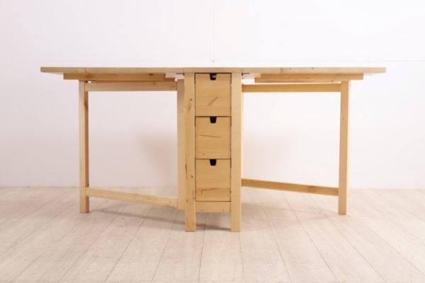 美品 IKEA「NORDEN」バーチ材 無垢材 ダイニングテーブル 拡張式 美品 IKEA「NORDEN」バーチ材 無垢材 ダイニングテーブル 拡張式