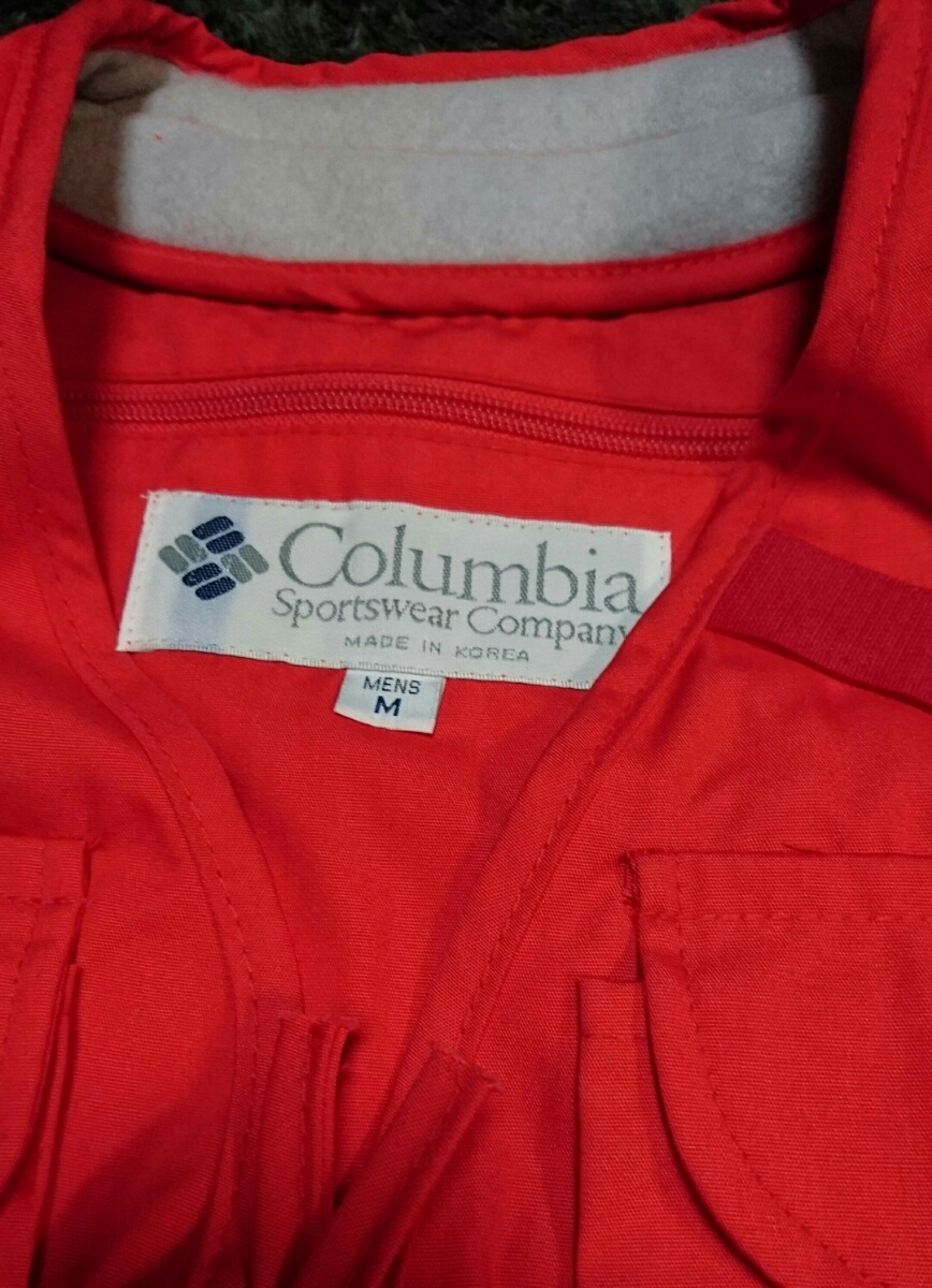 新品★アウトドア★Columbia★コロンビアベスト★赤Ｍ★フィッシングベスト★スポーツウエア☆ファスナーポケットいっぱい便利_2