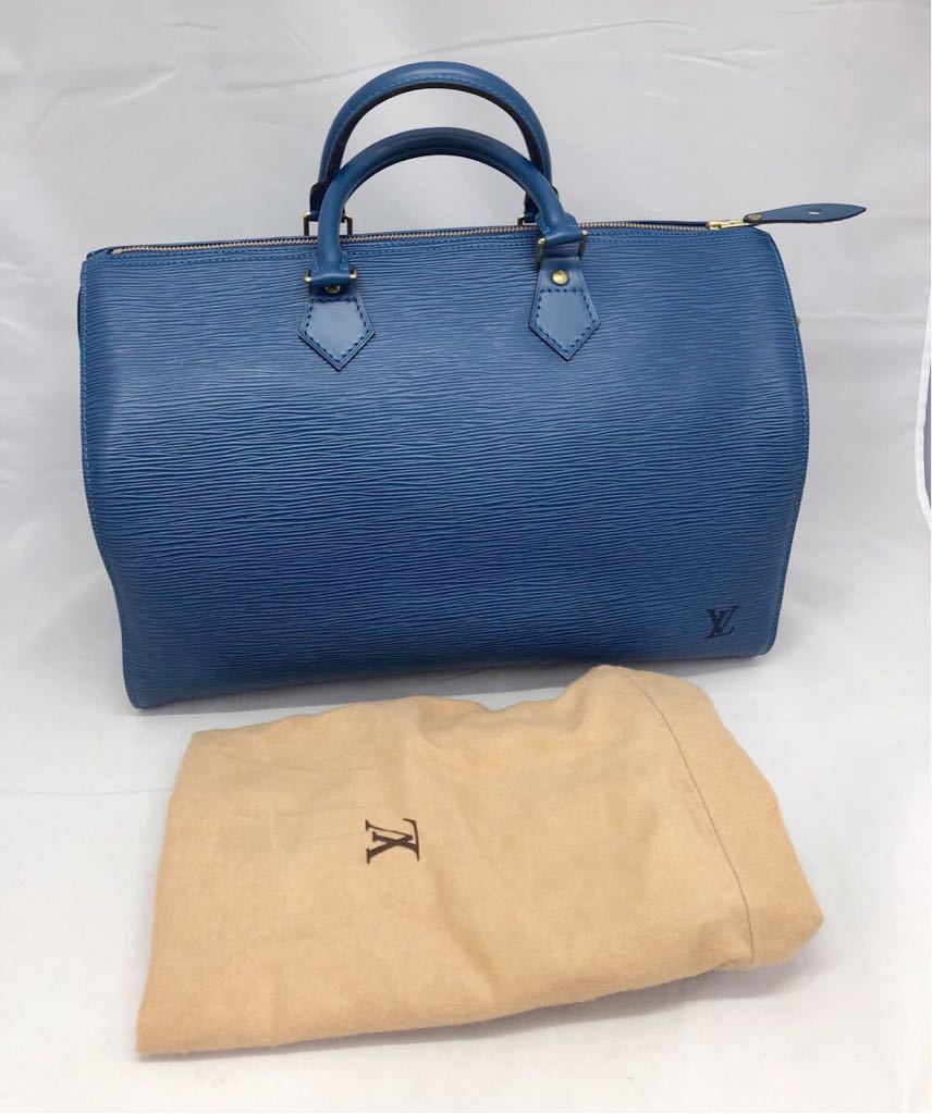 激安大特価，大人気 E 必見 LOUIS VUITTON ルイヴィトン エピ スピーディ35 SP1917 ハンドバッグ ブルー系 保存袋 カデナ パドロック 311 付き(ハンドバッグ)｜売買されたオークション情報、yahooの商品情報をアーカイブ かばん、バッグ