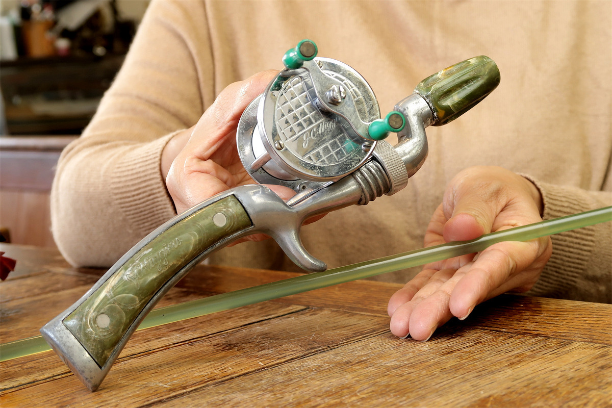 Sears J.C. Higgins 1950年代 オールド ソリッド・グラスロッド・ダイレクトリール / HEDDON ウッドルアー全盛時代のビンテージ