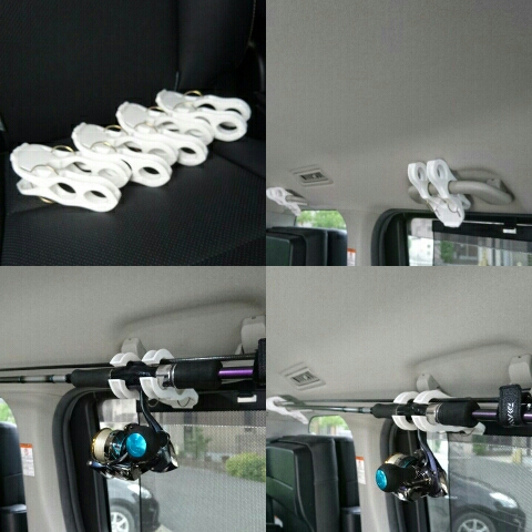 送料無料 10個セット ロッドクリップ ダイワ シマノ ガマカツ エメラルダス エギング ジギング 磯釣り タイラバ ルアー