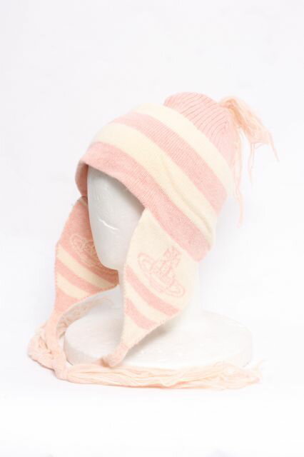 ボーダー耳当テ付ニット帽 Vivienne Westwood ヴィヴィアンウエストウッド 180114_hm25_88_ha