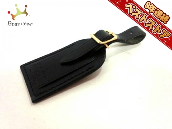 ルイヴィトン LOUIS VUITTON 小物 レザー 黒 ネームタグ 美品 【公式通販】