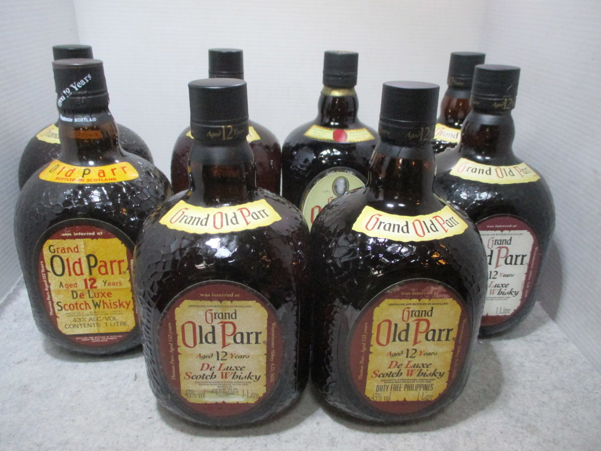 春トレンドの通販 1円スタート オールドパー 8本セット 1L～750ml