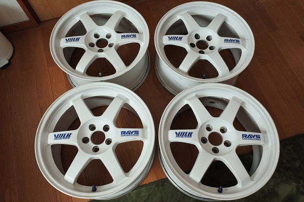 中古アルミ 希少サイズ16x7.0 PCD100 38 可愛かっ セリカ、カルディナ 