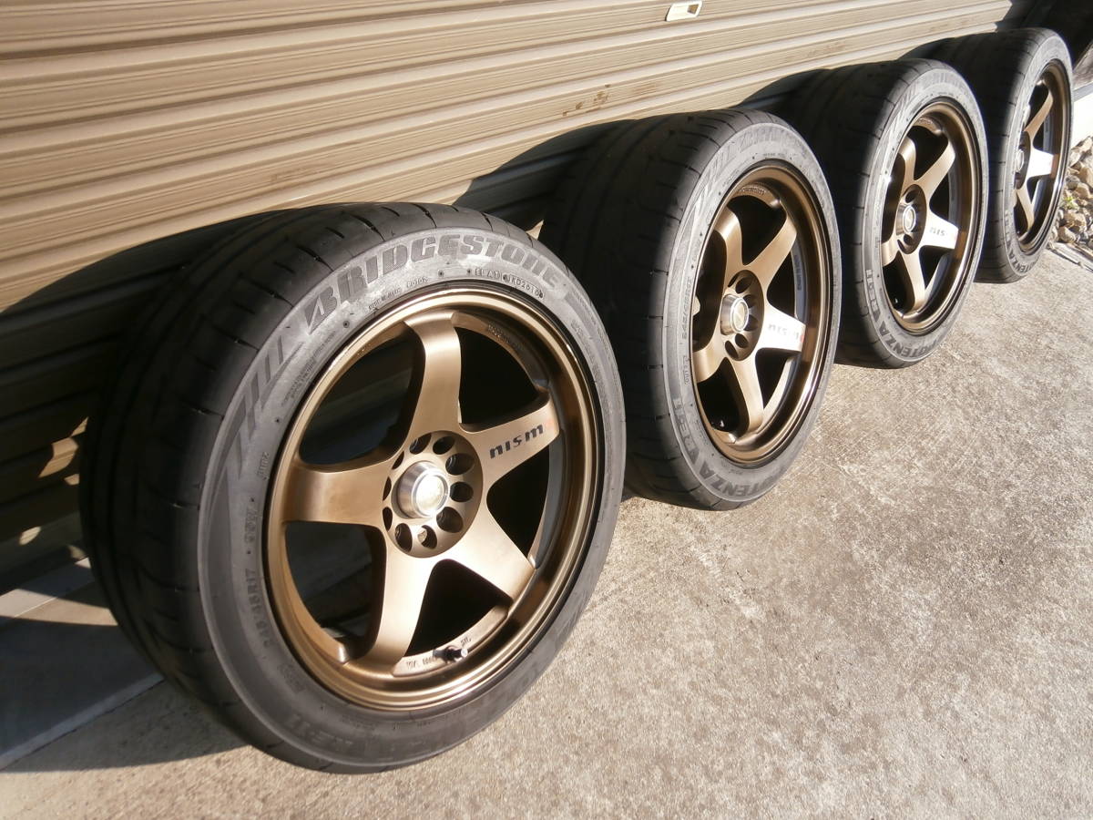 タイヤ付き！◎○ニスモ LM GT4 9J +22 4本set 5穴 PCD 114.3○◎検 