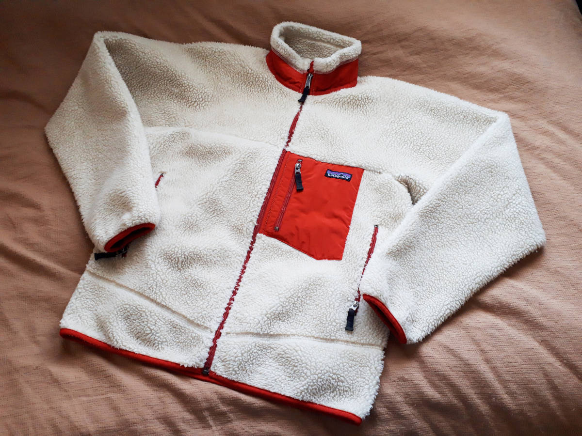 □□極美品 浜ちゃん着 S パタゴニア レトロX レッド×ナチュラル 