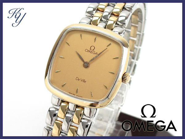1円～ 美品 本物 人気 OMEGA オメガ デビル K18コンビ レディース 時計