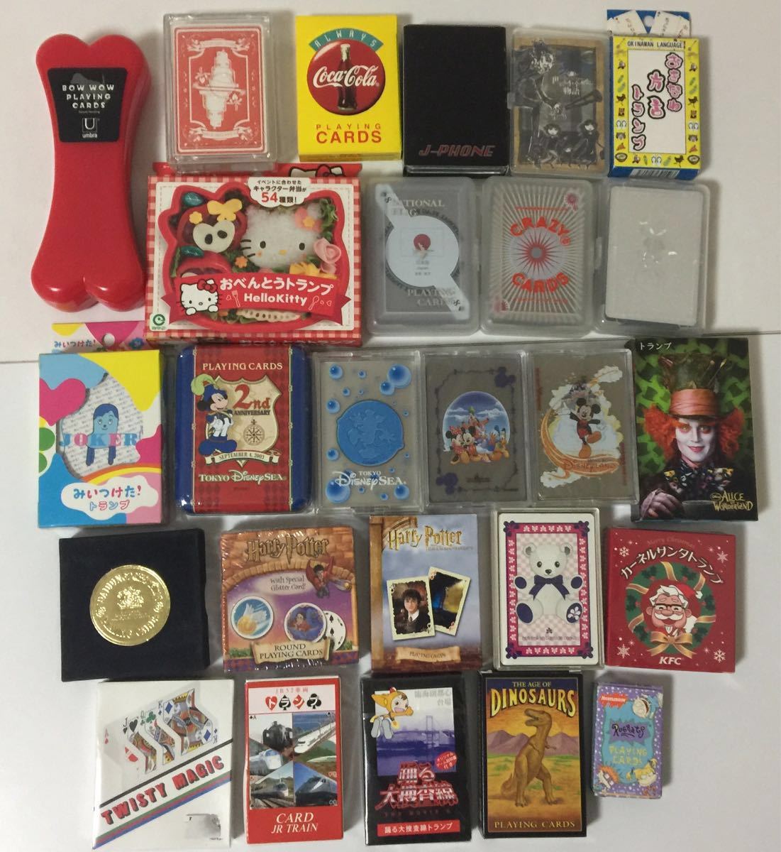 トランプ 大量セット サンリオ ハローキティ コカコーラ プラスチック ディズニー アリスインワンダーランド ハリーポッター Umbra 他 トランプ 売買されたオークション情報 Yahooの商品情報をアーカイブ公開 オークファン Aucfan Com