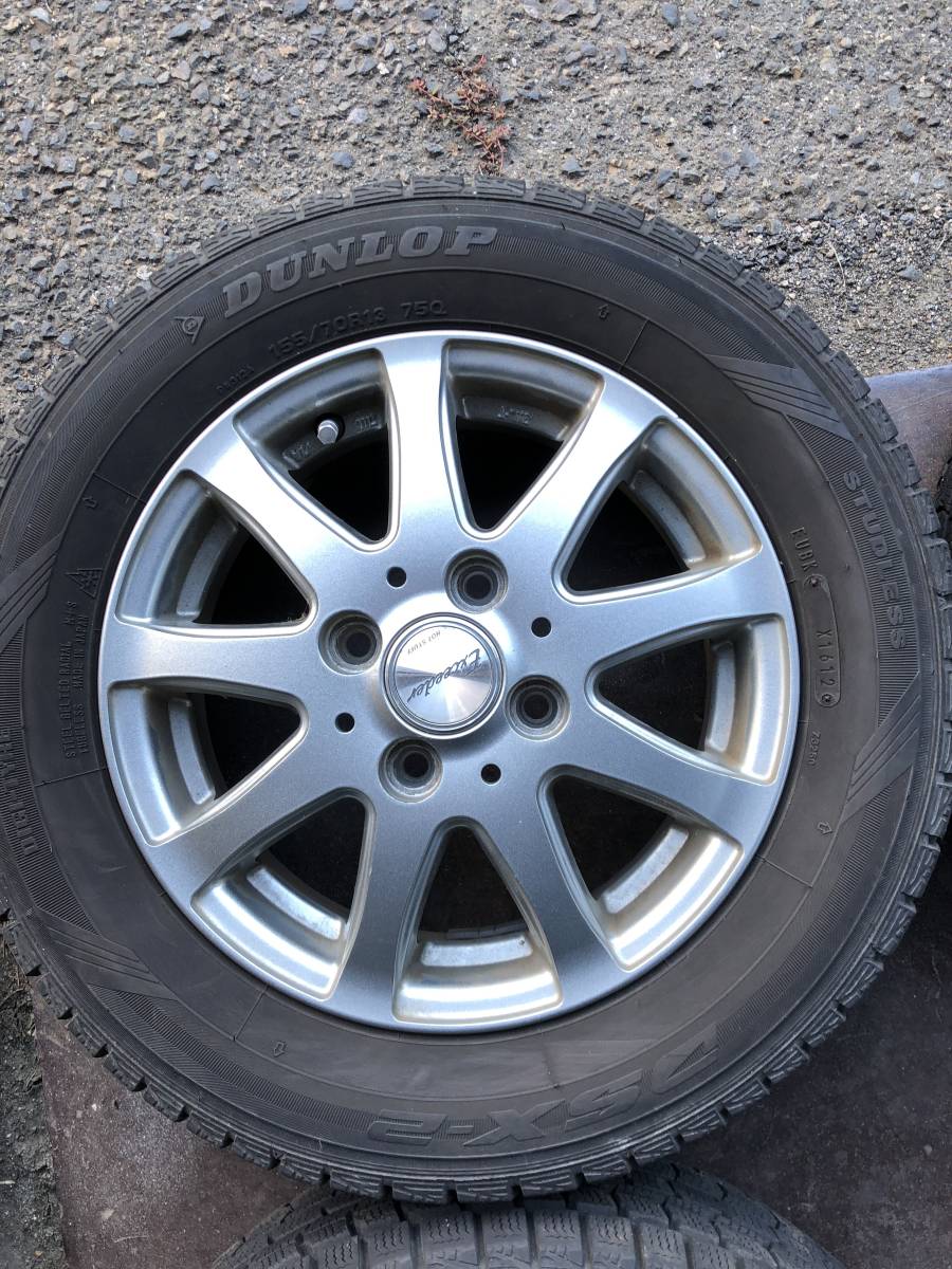 そろそろ準備を！！ダンロップ スタッドレス 155/70R13 ホイール付き 4 