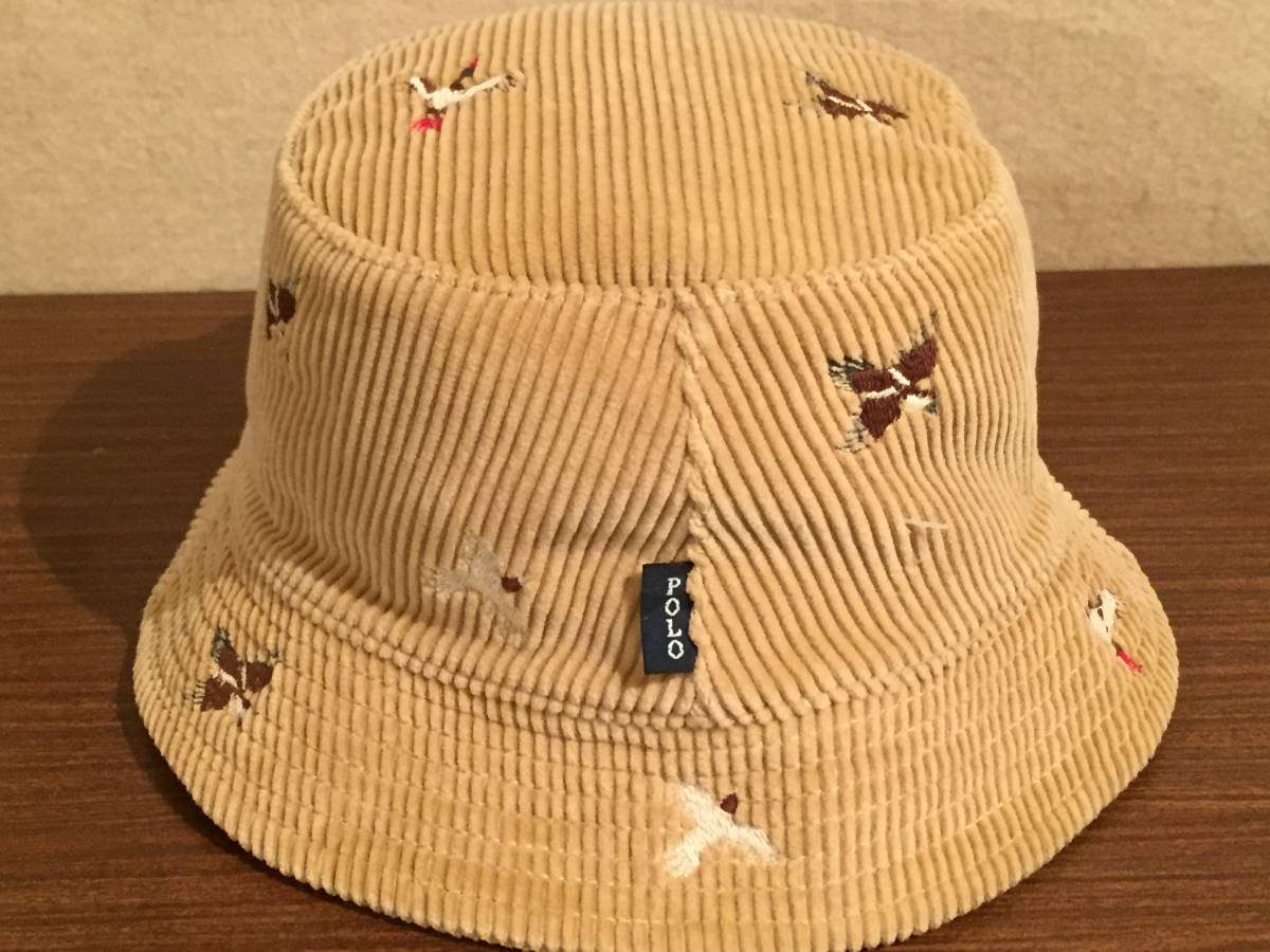 試着品！新品同様！POLO by RalphLauren ラルフローレン　渡り鳥 総柄刺　コーデュロイ ハンター バケットハット　サイズS/M　RRL