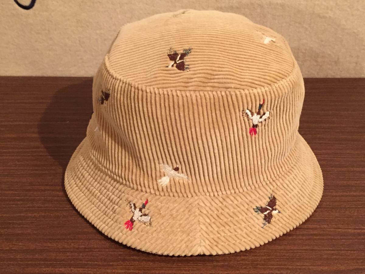 試着品！新品同様！POLO by RalphLauren ラルフローレン　渡り鳥 総柄刺　コーデュロイ ハンター バケットハット　サイズS/M　RRL