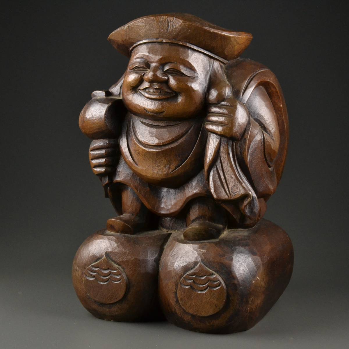 江戸〜明治時代 古美術品 時代 木彫 大黒天像 仏像 木彫 大黒天 江戸〜明治時代 古美術品 時代 木彫 大黒天像 仏像 木彫 大黒天