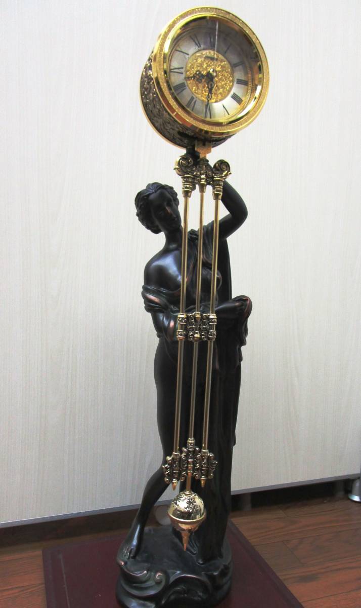 CITIZEN シチズン 振り子時計 新平和の女神 金色イブシ仕上 CITIZEN