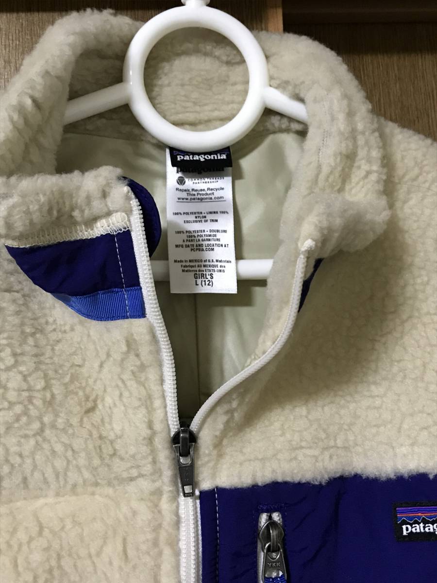 パタゴニア ガールズ レトロX カーディガン L(12) ナチュラル レディース キッズ 65620FA13 PATAGONIA 美品