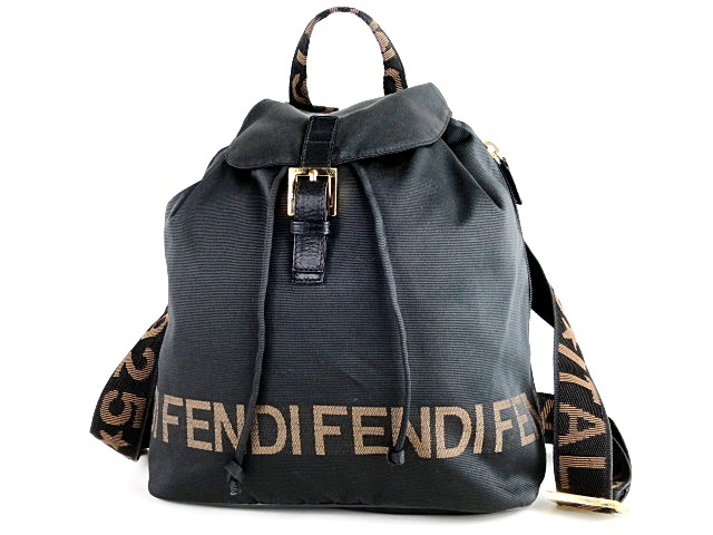 超美品】FENDI フェンディ 巾着型 リュックサック バッグパック 