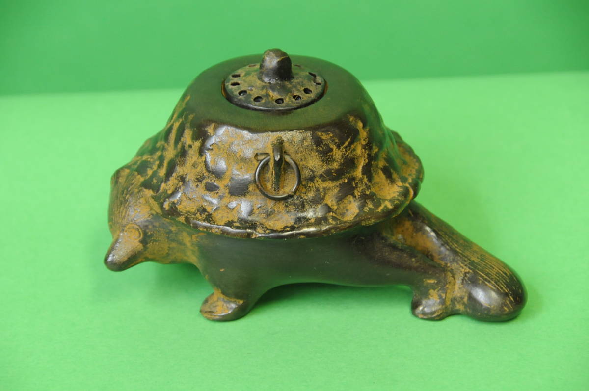 高岡銅器 鋳銅 ぶんぶく茶釜、たぬき 香炉 Yahoo!オークション 高岡