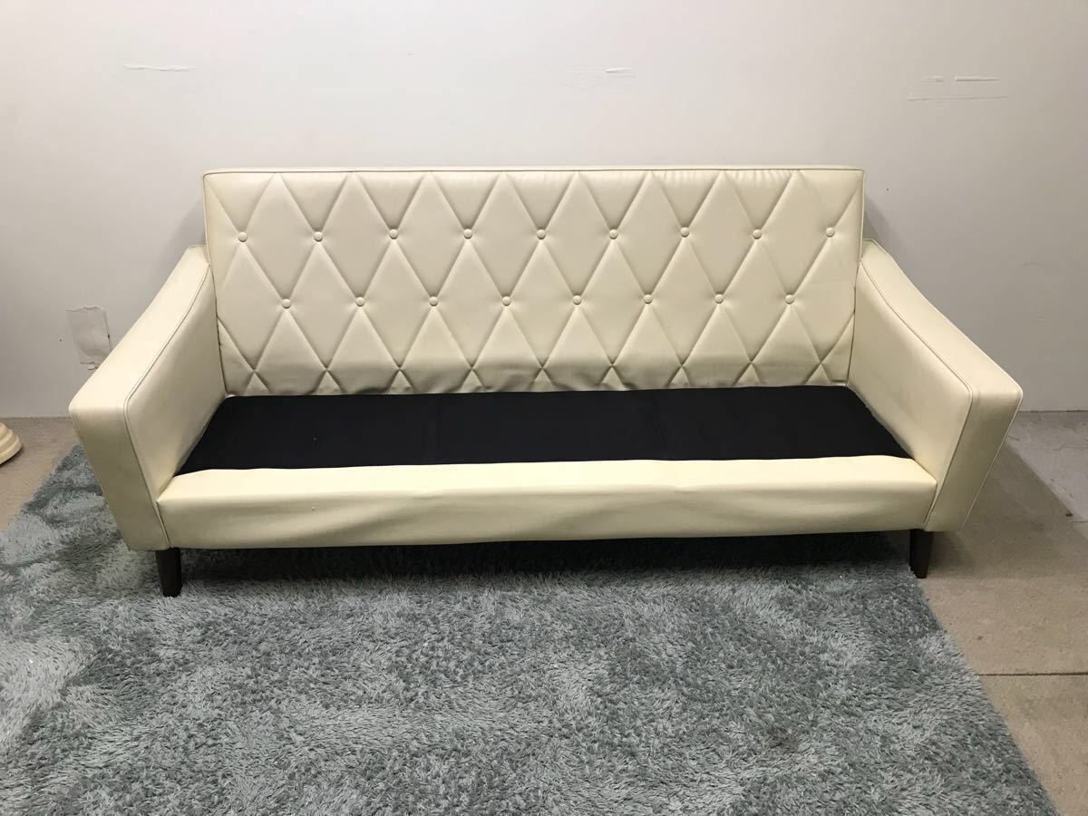 美品 karimoku カリモク60 ロビーチェア 3シーター 3Pソファ 