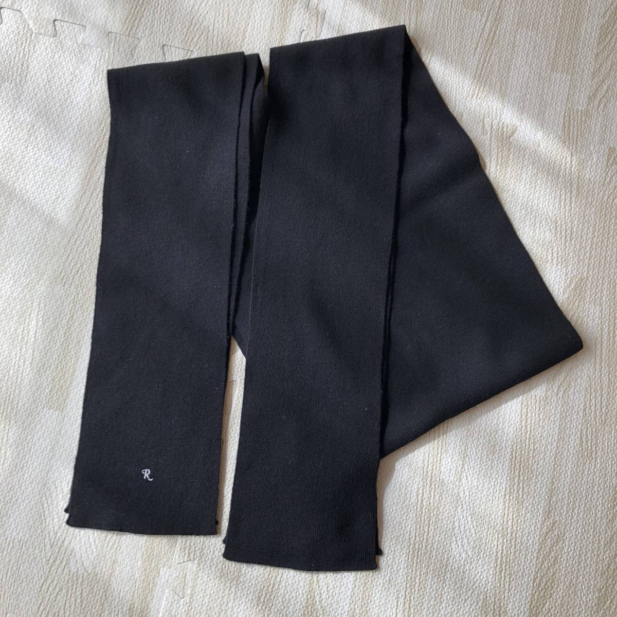 得価，送料無料】 RAF SIMONS ラフシモンズ マフラー ブラック【未使用】