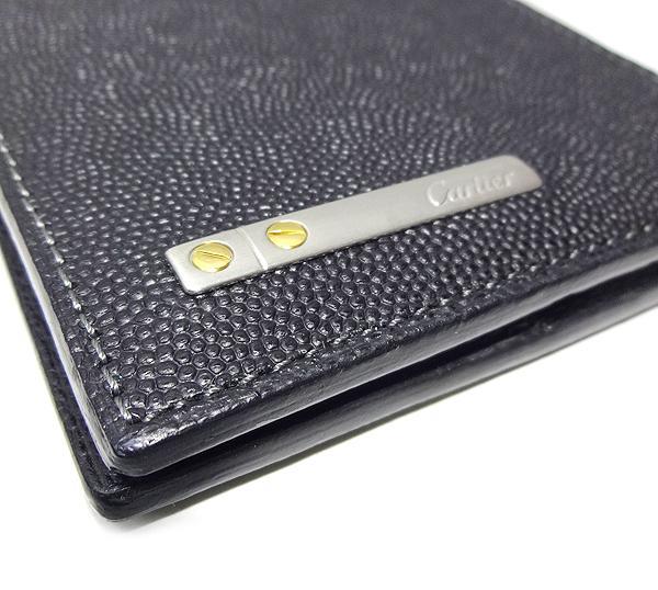 ◆【未使用品】Cartier カルティエ★サントス 二つ折り札入れ レザー×ブラック メンズ 箱付き 美品 オススメ 大特価 プレゼント ギフト◇
