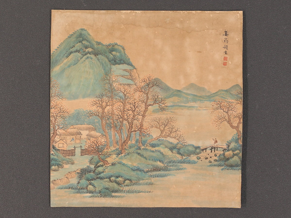 中国美術 掛軸 掛け軸 紙本 肉筆保証 双幅 対幅 清代 趙以炯(ケイ