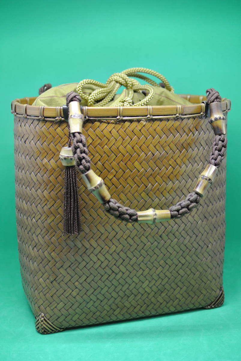 中古】「公長齋小菅」（こうちょうさいこすが） 竹駕籠バック 竹かご