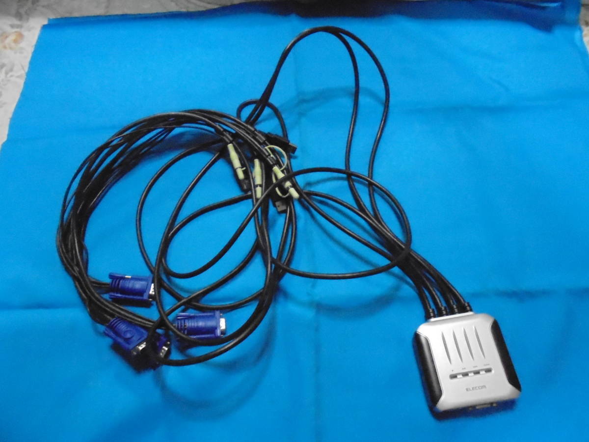 ★送料0★エレコム製 USB対応4ポートパソコン切替器 KVM-KU4 (パソコンスイッチャー) 定価￥12744