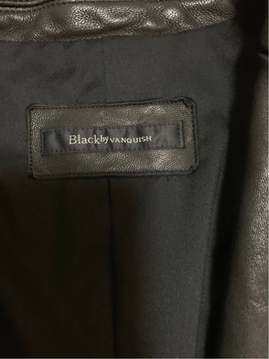 BLACK by VANQUISH 新品 タグ付き レザー チェスターコート 即決送料