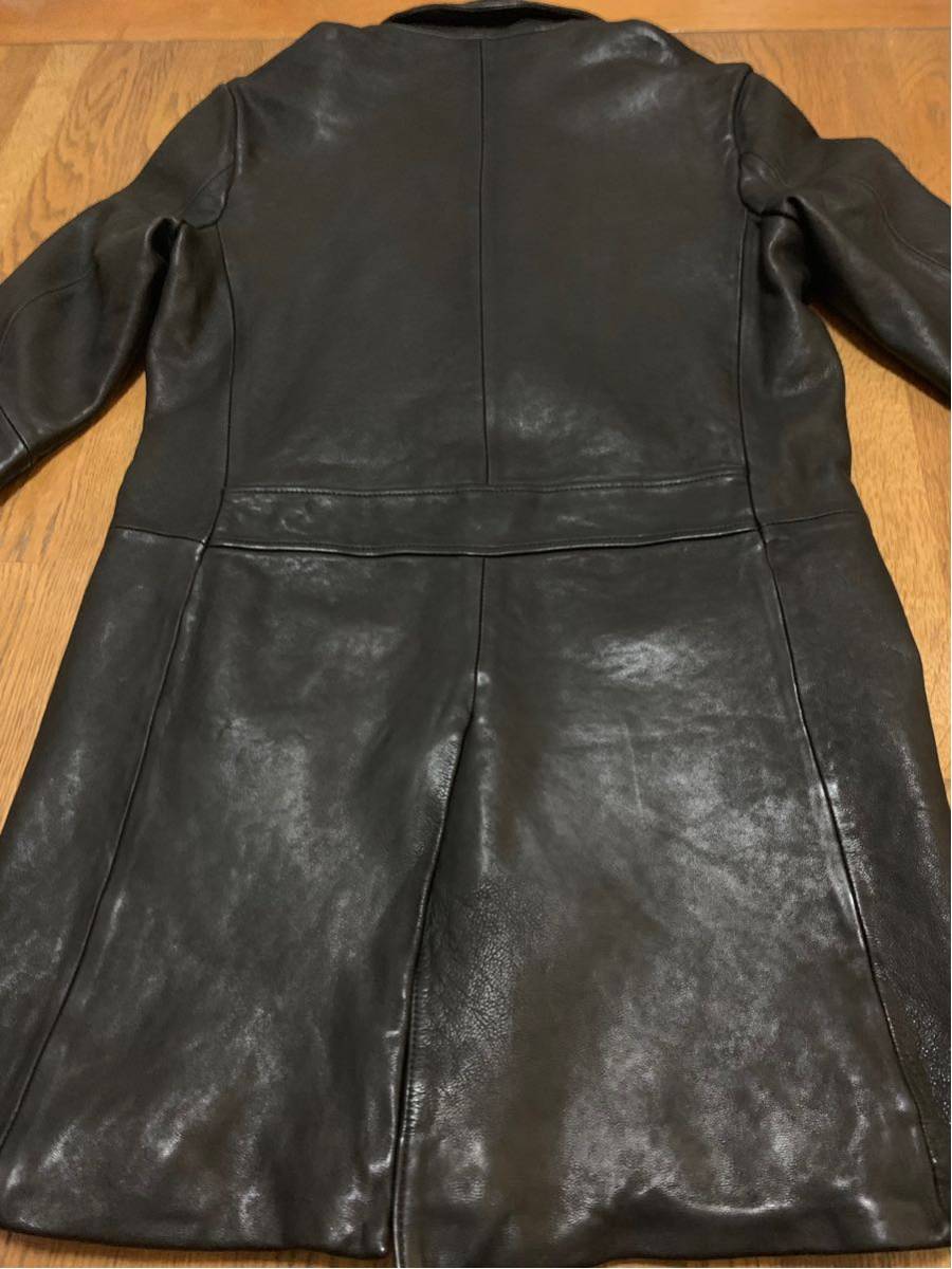 BLACK by VANQUISH 新品 タグ付き レザー チェスターコート 即決送料