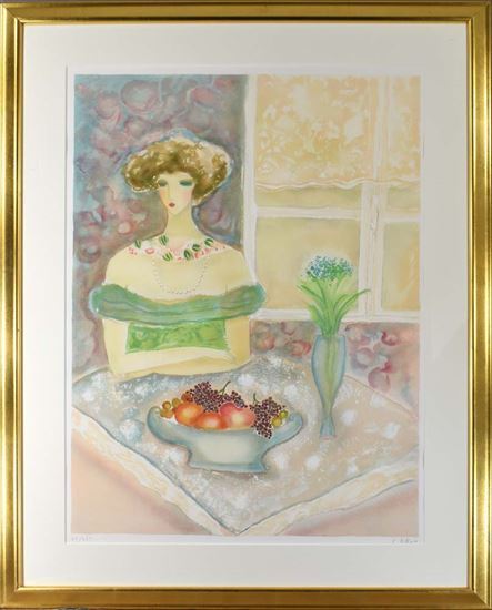クレール・アステックス 版画リトグラフ 美術品絵画女性アート