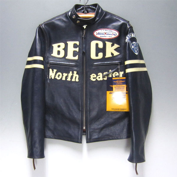 新品TOYS McCOY BECK MODEL 666 MULHOLLANDライダースJKT紺36 
