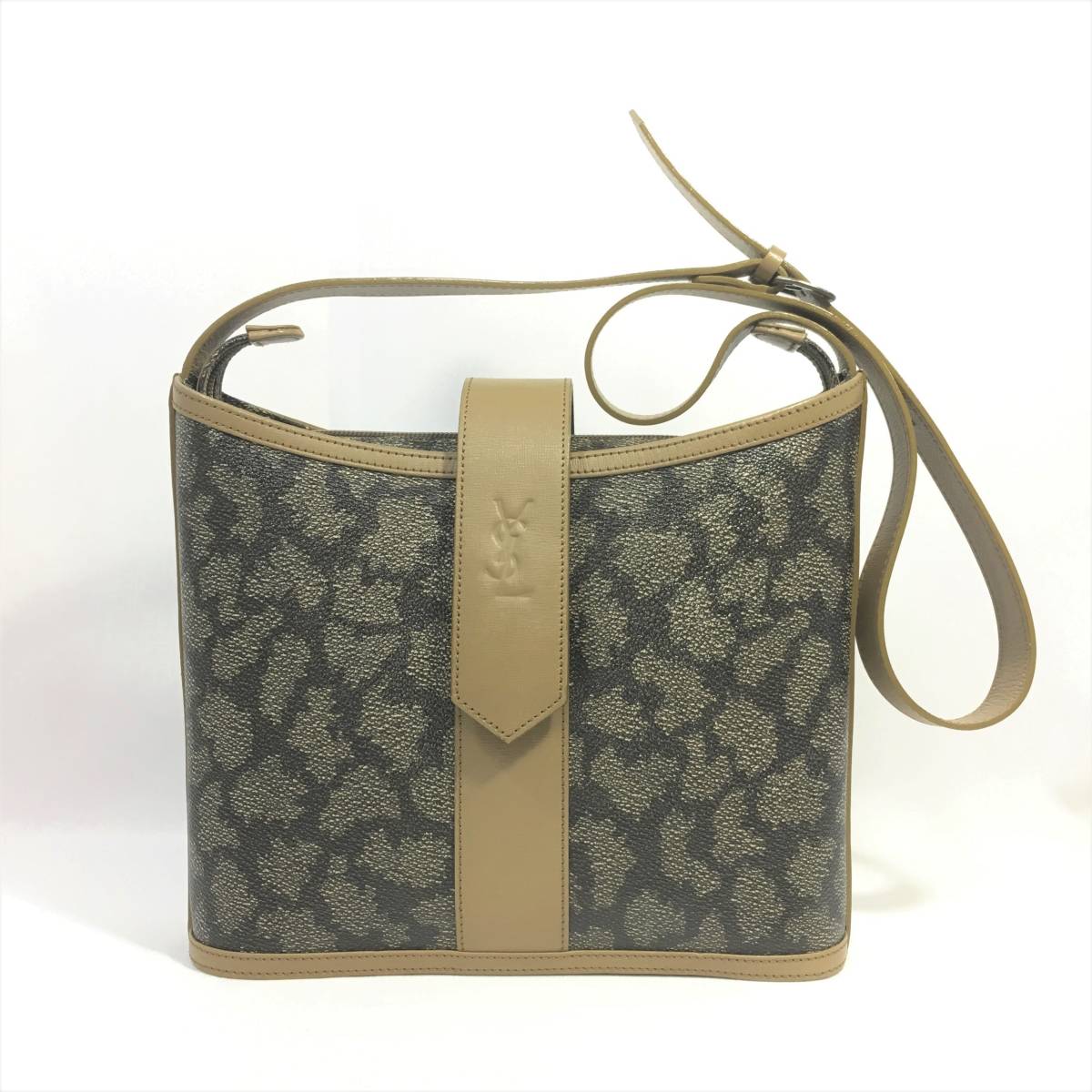 良品】イブサンローラン YVES SAINT LAURENT ショルダーバッグ グレー 