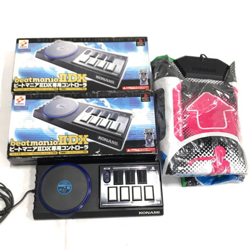 コナミ RU017 ダンレボ コントローラー マット 含 その他 RU029 ビートマニアⅡDX ゲーム機 計4点セット