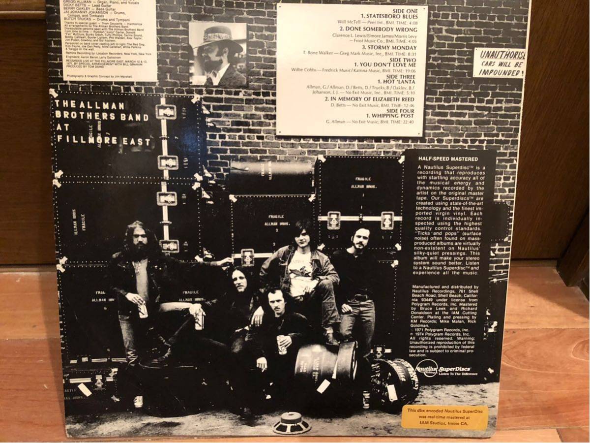 ☆ついに発掘！超高音質ノーチラス盤 The Allman Brothers Band/At The 