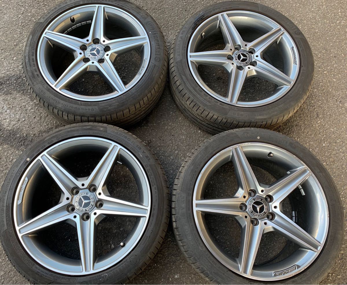 Cクラス W205 AMG メルセデスベンツ ベンツ 4本 純正 18インチ 0 黒 美品