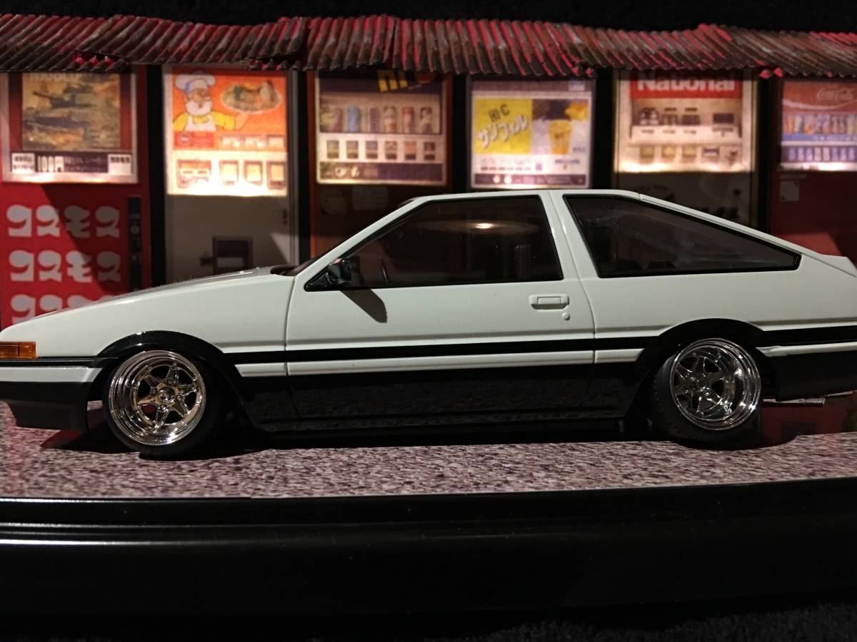 1/24 スプリンター トレノ AE86 アオシマ ローダウン ジオラマ 