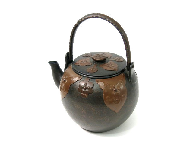 A120 茶道具 ○雲造 鎚目 銅製 銅瓶 やかん 金属工芸 工芸品 【公式通販】