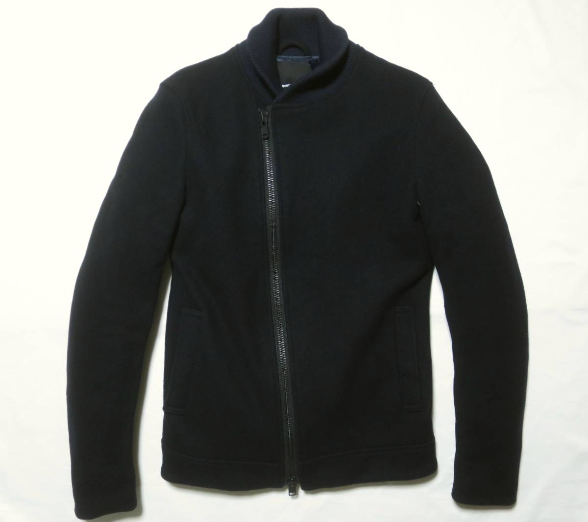 即決! ripvanwinkle 14AW ホースレザー切替 スタジアムブルゾン 