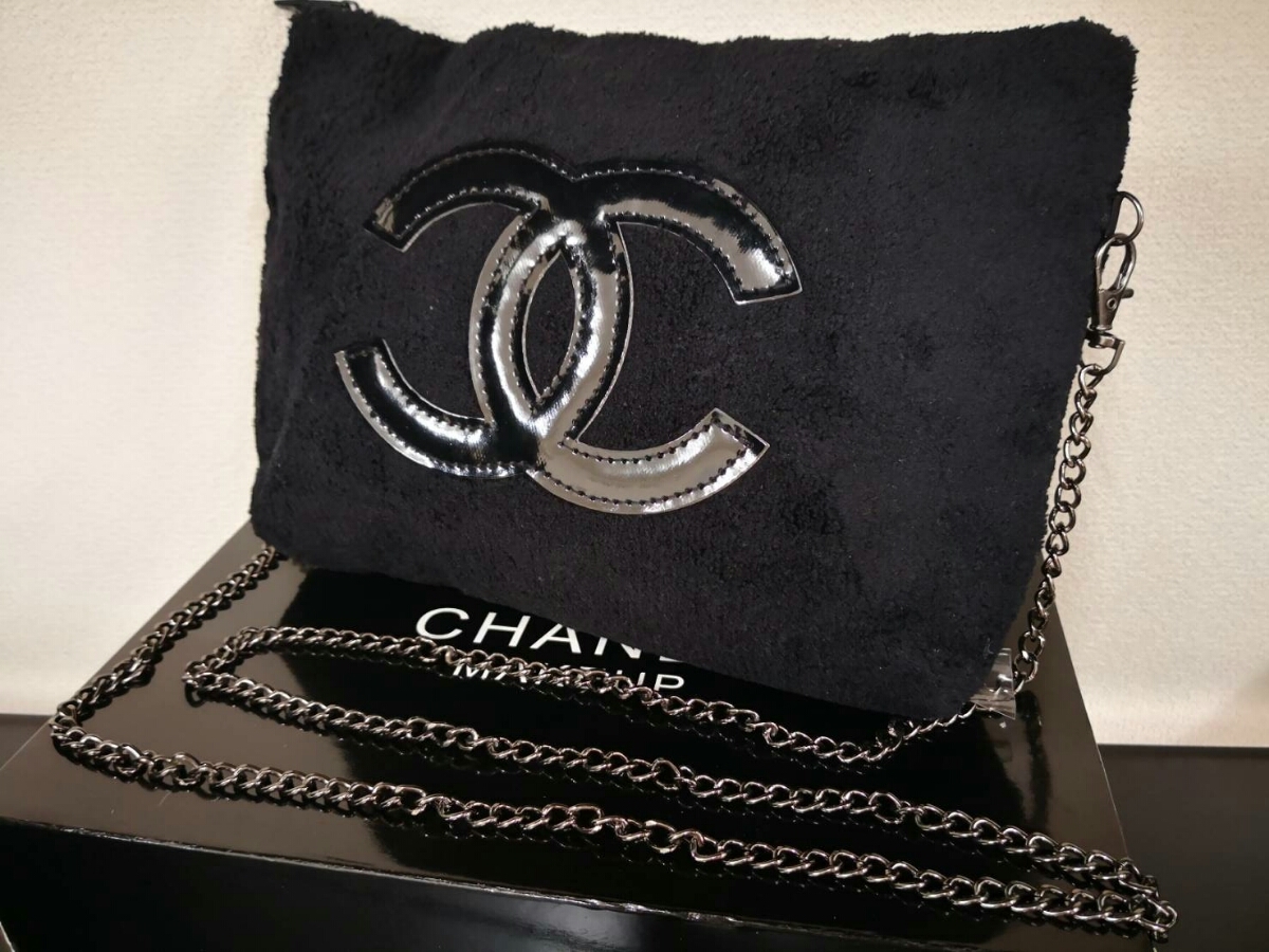 CHANEL ノベルティ 黒 シャネル チェーンショルダー ショルダーバッグ 