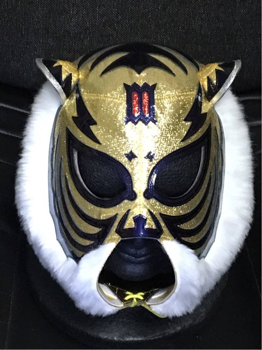 初代 スリー エレファント マスク 試合用 タイガー ブルメタ模様 プロレス スリー III