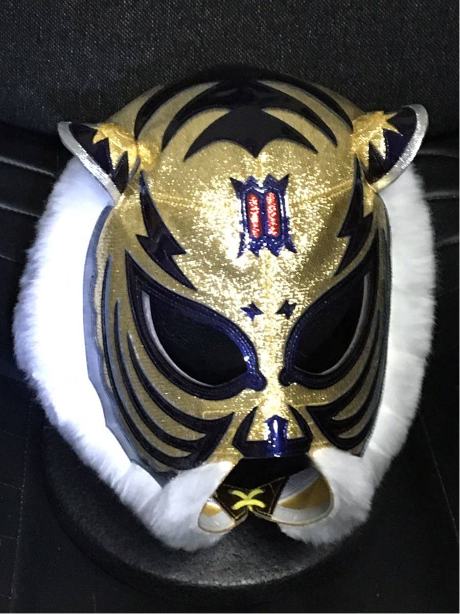 初代 スリー エレファント マスク 試合用 タイガー ブルメタ模様 プロレス スリー III