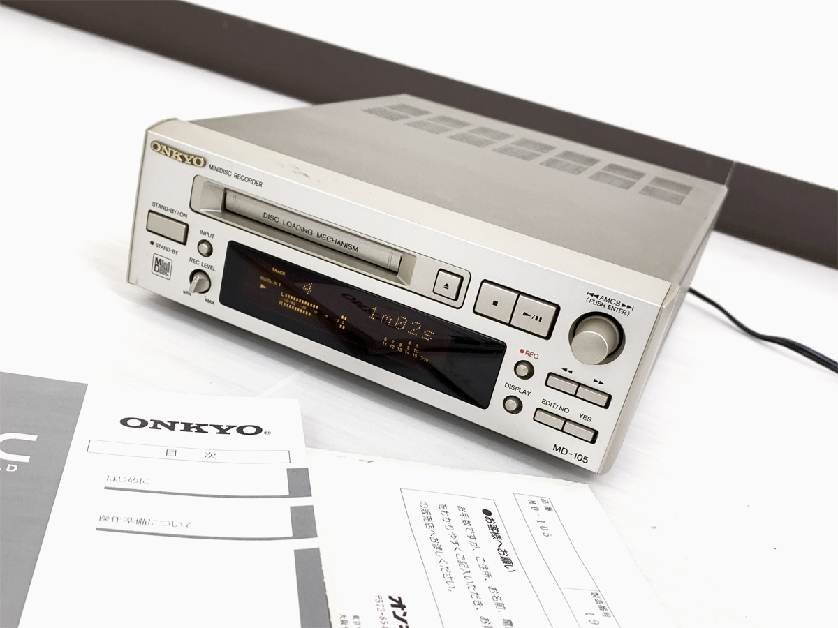 ONKYO オンキョー INTEC205 MDレコーダー MD-105X MD-105 | : 正面 MD