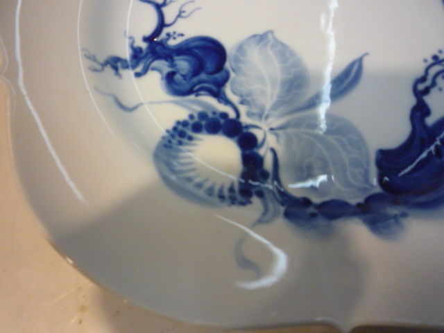 Meissen マイセン ブルーオーキッド プレート 皿 26cm 使用品 数有