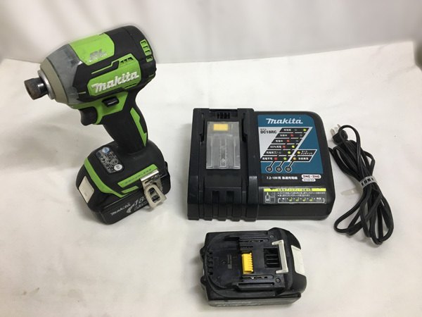 中古】makita/マキタ 18V 充電式インパクトドライバ TD170D バッテリー 