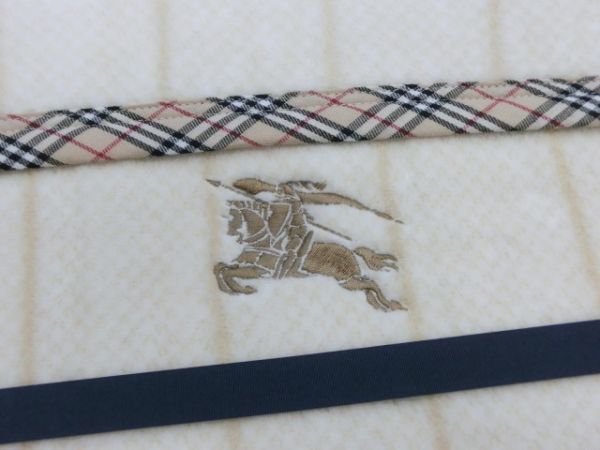 1円～未使用 バーバリー BURBERRY シール織綿毛布 シングル 140×200cm ⑯1