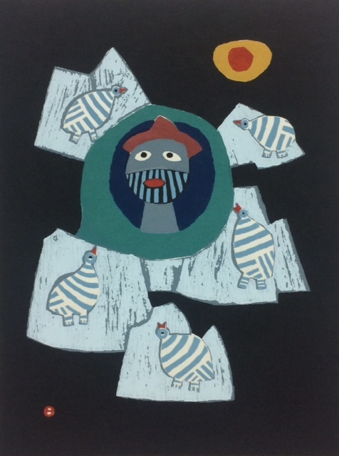 畦地梅太郎 「季節の山(三)」 木版画 【公式通販】